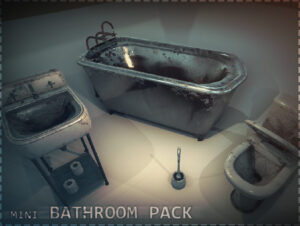 Old Bathroom Objects   3D Interior   Unity Asset Store