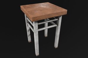 Old Industrial Stool   3D Interior   Unity Asset Store