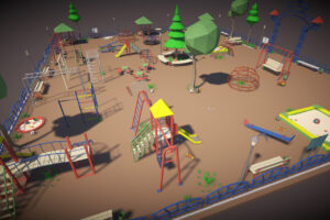 Playground Low Poly   3D Environments   Unity Asset Store