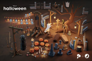 Poly Halloween Pack   3D Props   Unity Asset Store