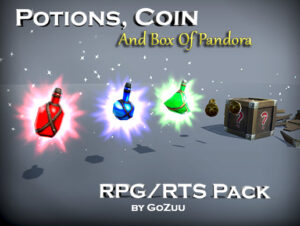 Potions  Coin And Box of Pandora Pack   3D Props   Unity Asset Store