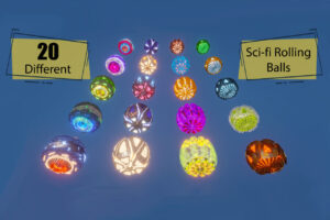 Rolling Balls Sci fi Pack Free   3D Props   Unity Asset Store