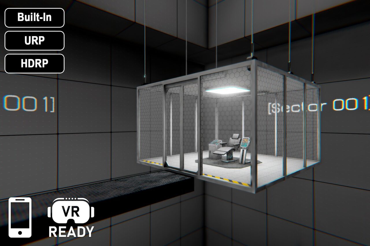 Sci Fi Floating Prison 3D Environments Unity Asset Store