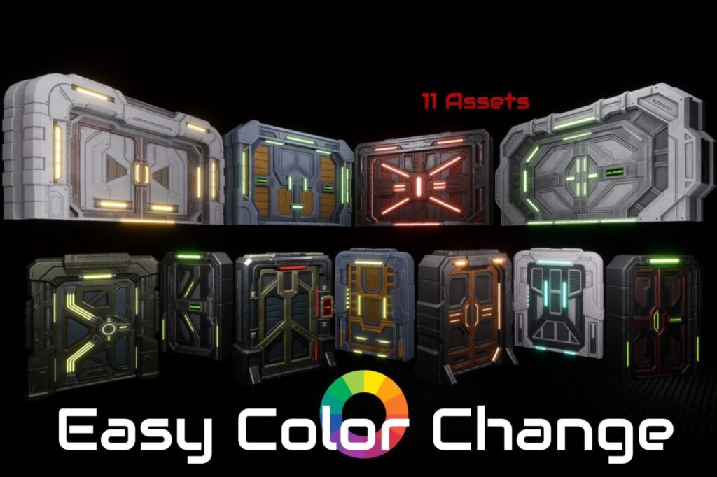 Sci fi Doors Props Pack   3D Props   Unity Asset Store