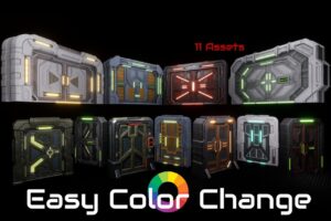 Sci fi Doors Props Pack   3D Props   Unity Asset Store