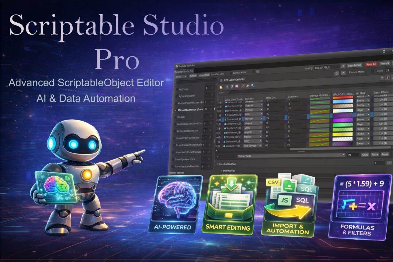 Scriptable Studio Pro Utilities Tools Unity Asset Store