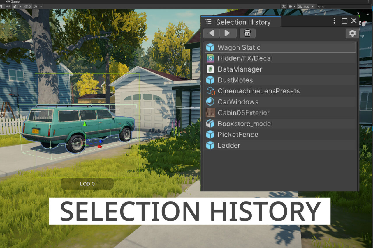 Unity Asset Soldier | 【無料】Selection History：過去に選択したオブジェクトやアセットを履歴からすぐ再選択できるツール