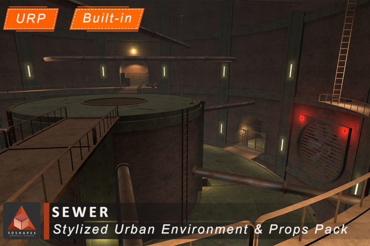 Sewer  Stylized Urban Environment   Props Pack   3D Environments   Unity Asset Store