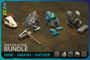 Shatter Stone  Bundle   RPG Mining   Crafting Assets   3D Props   Unity Asset Store