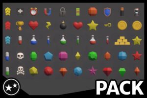 Simple Gems and Items Ultimate Animated Customizable Pack   3D Props   Unity Asset Store