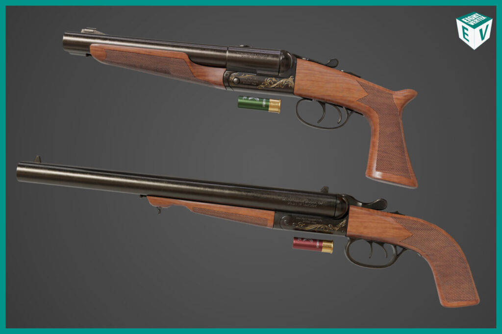 Small Medium Shotgun Black Single Mat URP HDRP Textures   3D Guns   Unity Asset Store