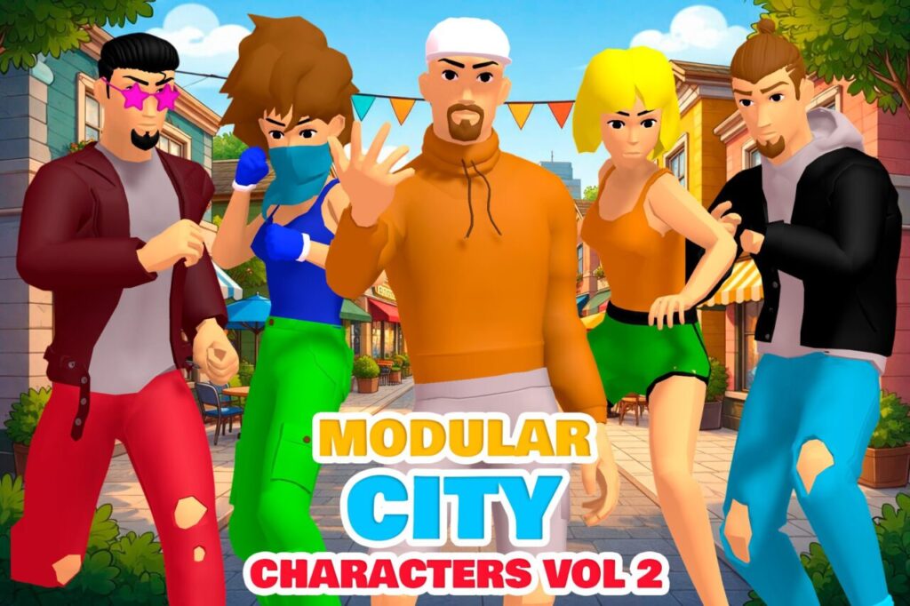 Stylized City Characters Vol 2   3D Humanoids   Unity Asset Store