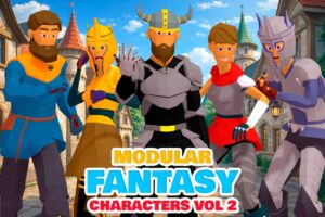 Stylized Fantasy Knight Characters Vol 2   3D Humanoids   Unity Asset Store