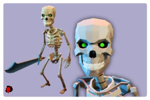 Stylized Low Poly Skeleton   Characters   Unity Asset Store