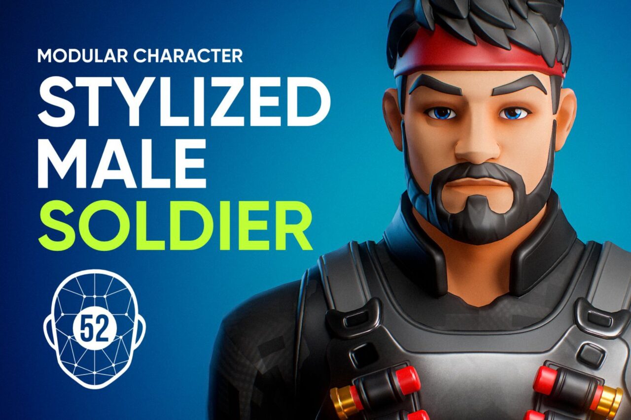 Stylized Male Soldier   Modular Character   3D Characters   Unity Asset Store