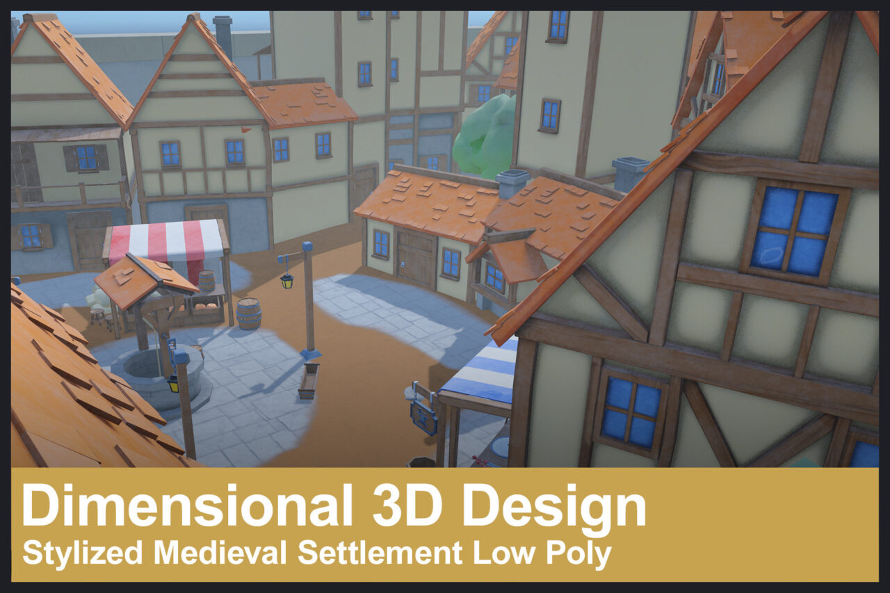 Stylized Medieval Settlement Low Poly   3D Environments   Unity Asset Store