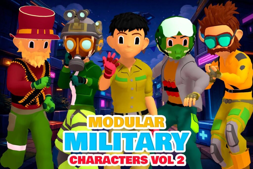 Stylized Military Characters Vol 2   3D Humanoids   Unity Asset Store