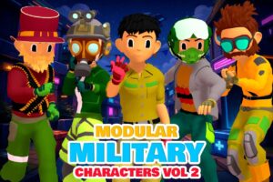 Stylized Military Characters Vol 2   3D Humanoids   Unity Asset Store