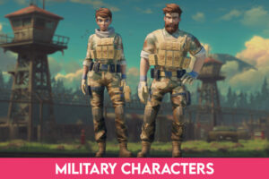 Stylized Military Characters  Modular Soldiers   3D Humanoids   Unity Asset Store