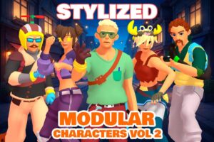Stylized Modular Characters Vol 2   3D Humanoids   Unity Asset Store