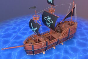 Stylized Pirate Ship   3D Sea   Unity Asset Store