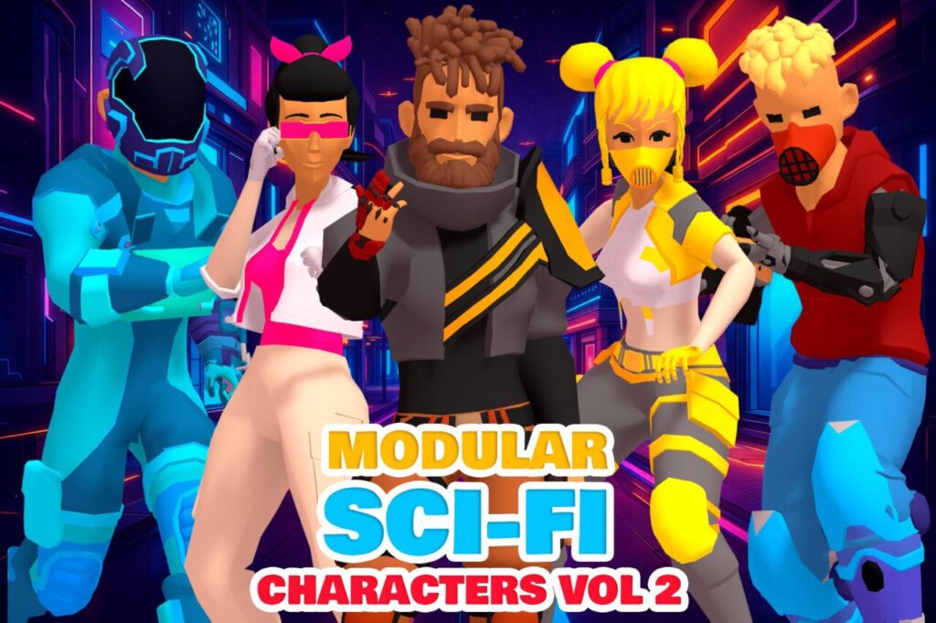 Stylized Sci Fi Characters Vol 2   3D Humanoids   Unity Asset Store