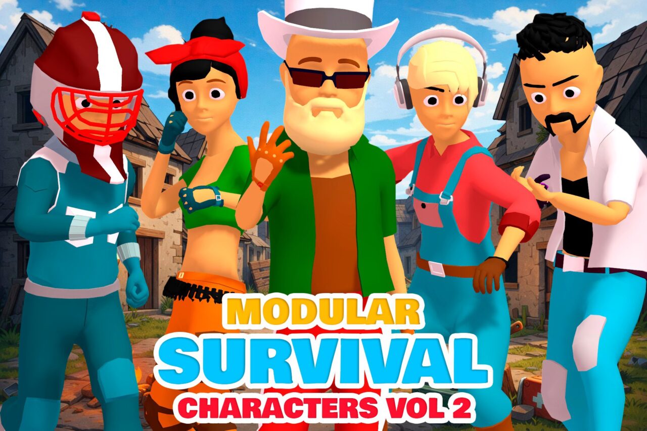 Stylized Survival Characters Vol 2 3D Humanoids Unity Asset Store