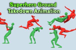 Superhero Ground Takedown Animation Pack   3D Animations   Unity Asset Store