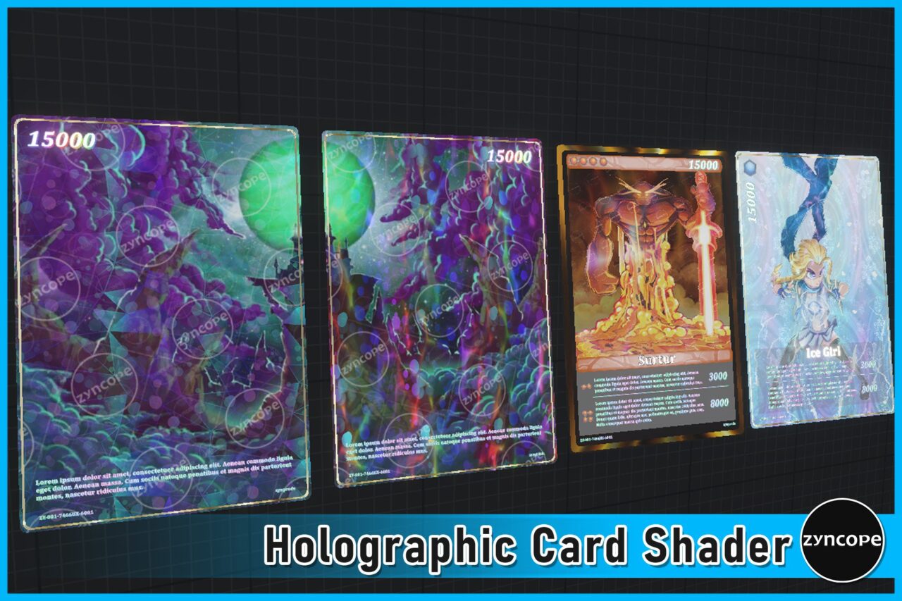 TCG Holographic Shader VFX Shaders Unity Asset Store