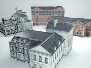 Town Houses Pack   3D Urban   Unity Asset Store