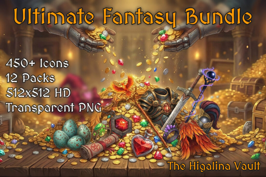 Ultimate Fantasy Bundle  512x512 HD    2D Icons   Unity Asset Store