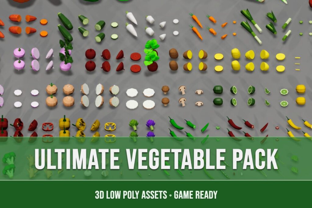 Ultimate Vegetable Pack   3D Low Poly Assets   3D Food   Unity Asset Store