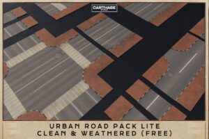 Urban Road Pack Lite  Clean   Weathered   3D Roadways   Unity Asset Store
