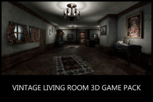 VINTAGE LIVING ROOM 3D GAME PACK   3D Environments   Unity Asset Store