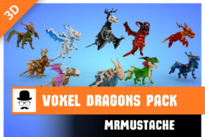 Voxel Dragons Pack   3D Creatures   Unity Asset Store