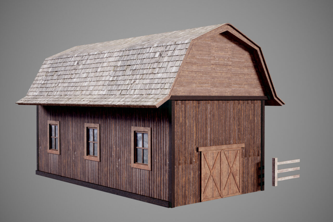 Western barn 3D Exterior Unity Asset Store