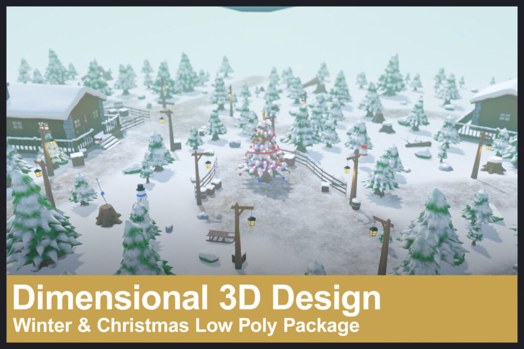 Winter   Christmas Low Poly Package   3D Environments   Unity Asset Store