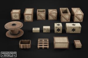 Wood Box Pack  15 objects    3D Industrial   Unity Asset Store