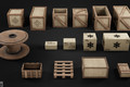 Unity Asset Soldier | 【無料】Wood Box Pack (15 objects) 15種類の木箱や段ボールを収録した 3D モデルセット