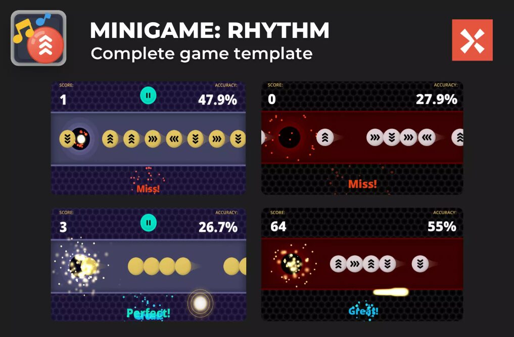 Unity Asset Soldier | Rhythm Music Game Template:本格的なリズムゲームを短期間で制作できるテンプレート Unity Asset Soldier | Rhythm Music Game Template:本格的なリズムゲームを短期間で制作できるテンプレート