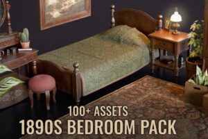 1890s Bedroom Pack   3D Interior   Unity Asset Store