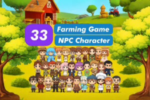 33 Cozy Farming Game NPC Character Pack   2D Characters   Unity Asset Store