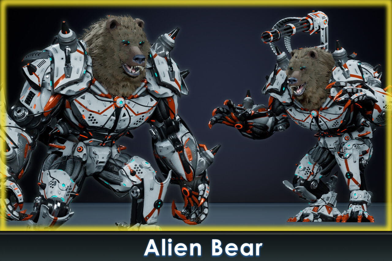 Alien Bear1   3D Characters   Unity Asset Store