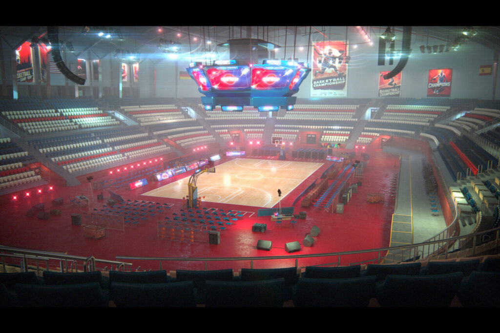 Basketball Arena Stadium Interior   Modular Environment 3D Level   3D Urban   Unity Asset Store