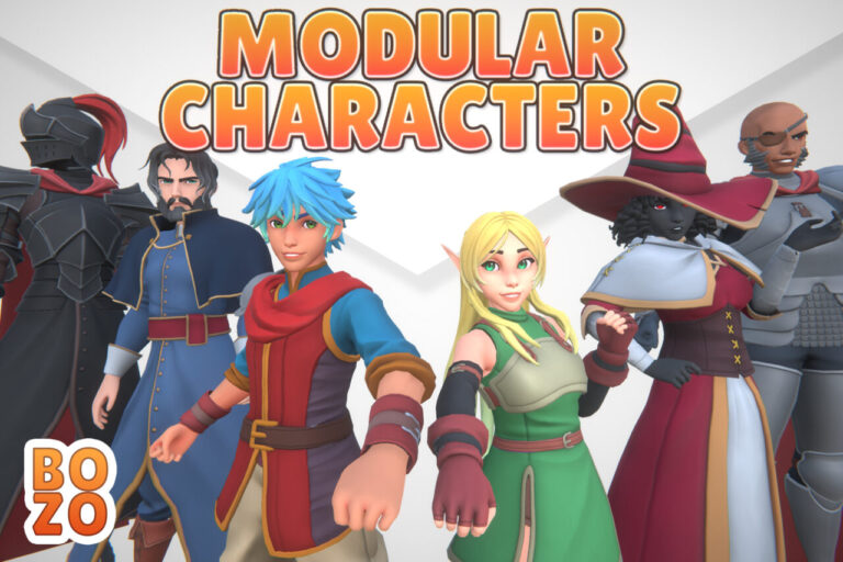 BoZo: Stylized Modular Characters – Fantasy Pack:高機能なキャラクター制作システム
