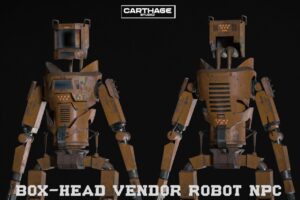 Box Head Vendor Robot NPC   3D Robots   Unity Asset Store
