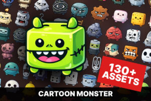 Cartoon Emoji Monster Characters Icons Pack Casual RPG Arcade and Puzzle Games   2D   Unity Asset Store