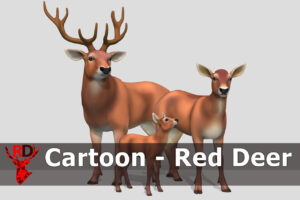 Cartoon Red Deer   Characters   Unity Asset Store