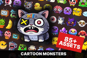 Cartoon Emoji Monsters and Objects Icons Pack for Casual RPG Idle Games   2D   Unity Asset Store