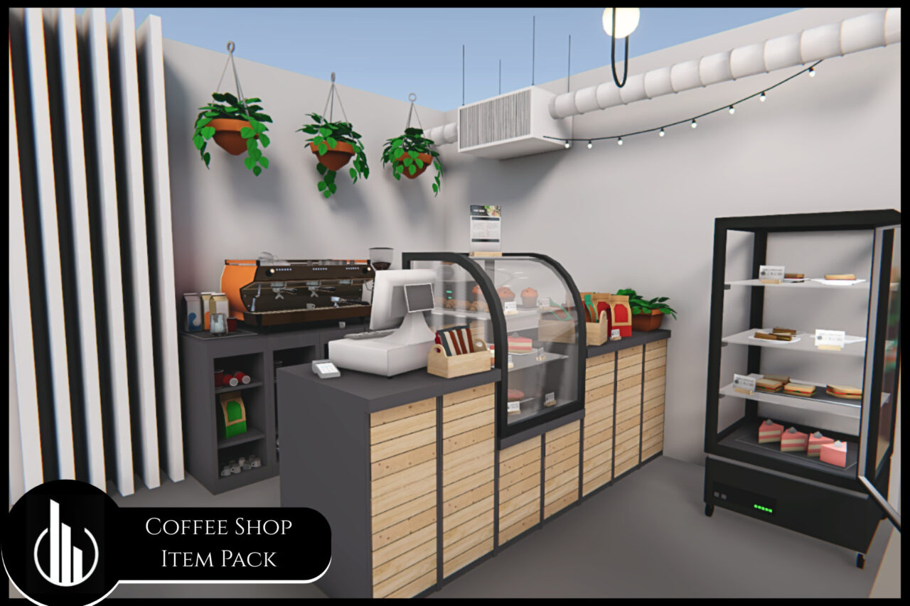 Coffee Shop Low Poly Asset Pack 3D Props Unity Asset Store